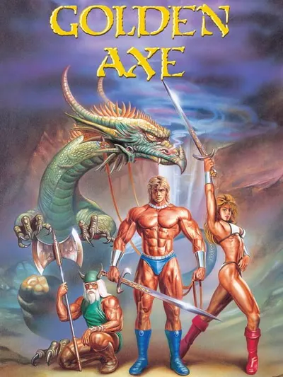 Capa de Golden Axe para Mega Drive